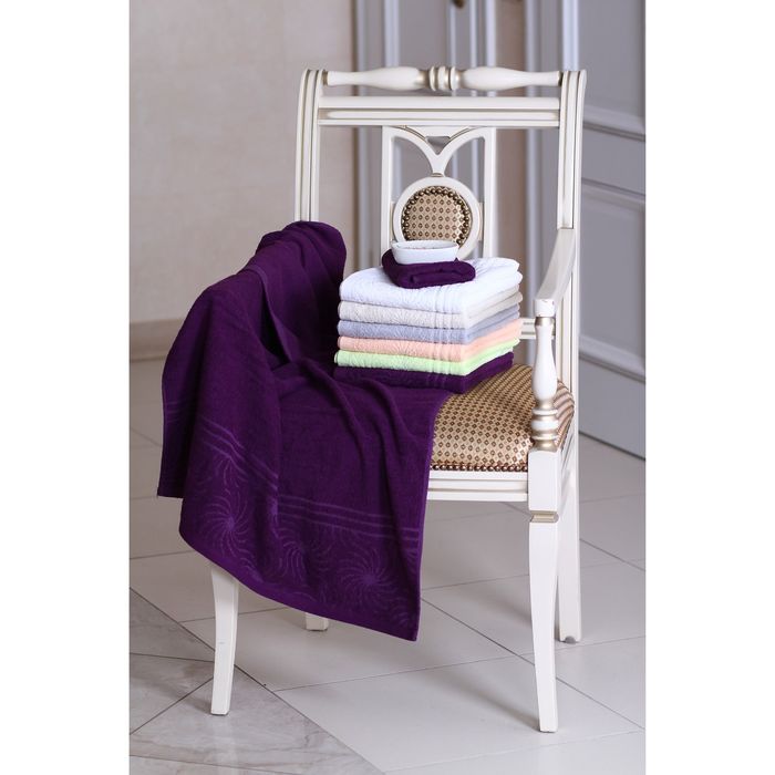 Полотенце махровое "Этель" Рапсодия лиловый 50*90 см, 100% хлопок, 400гр/м2