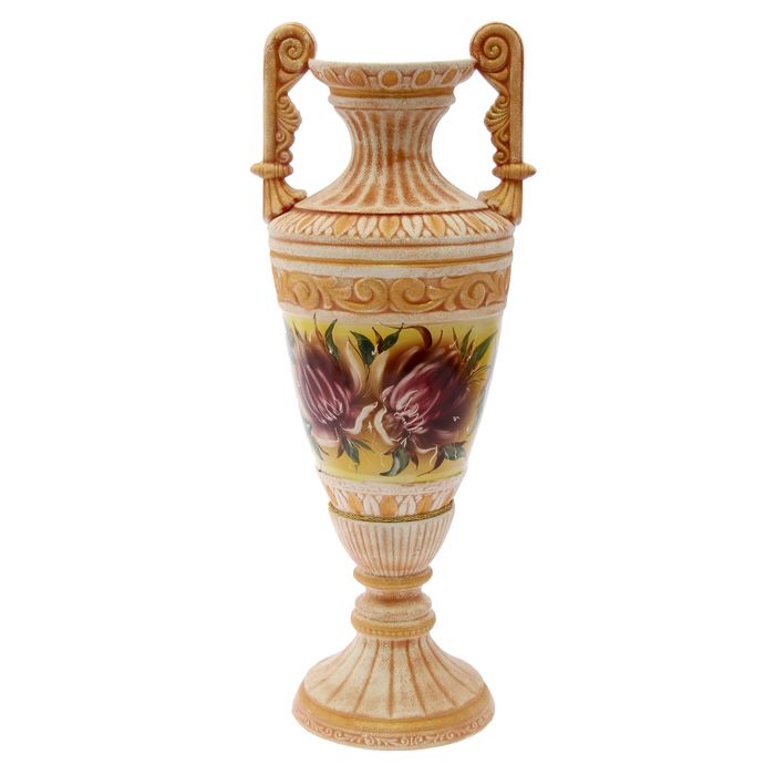 Ваза напольная "Диана" цветы, шамот
