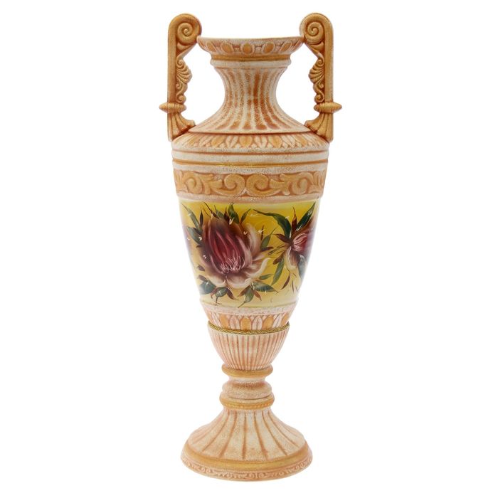 Ваза напольная "Диана" цветы, шамот