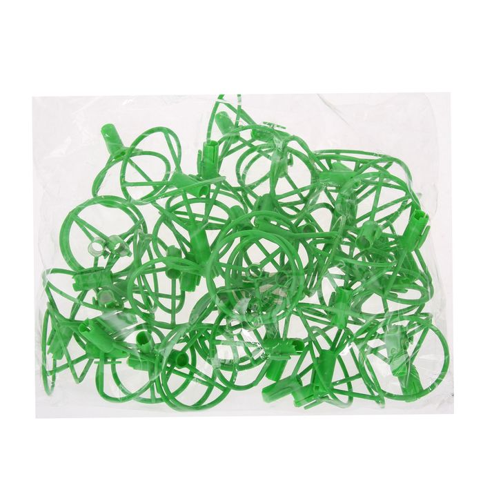 Держатель-зажим для шаров, отверстие 1 см, d=6 см, цвет зелёный