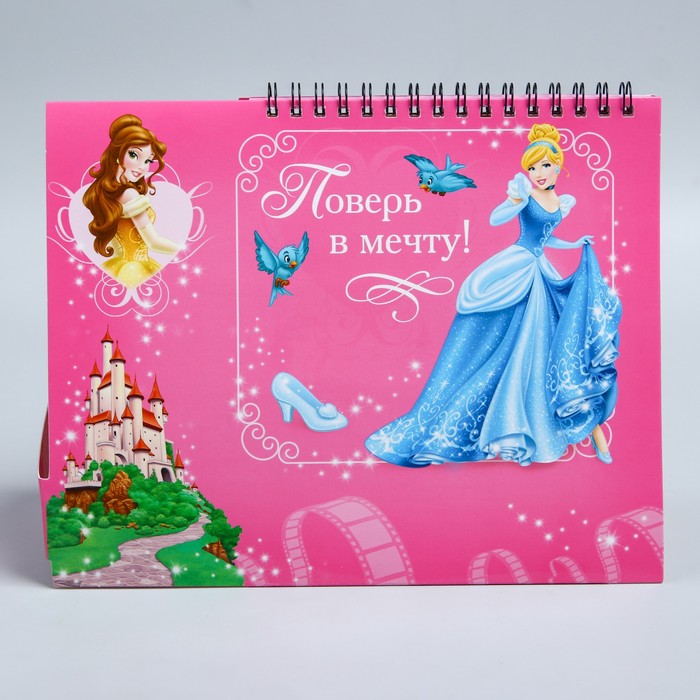 Планинг на подставке с местом под ручку "План исполнения желаний", Принцессы, 30 листов