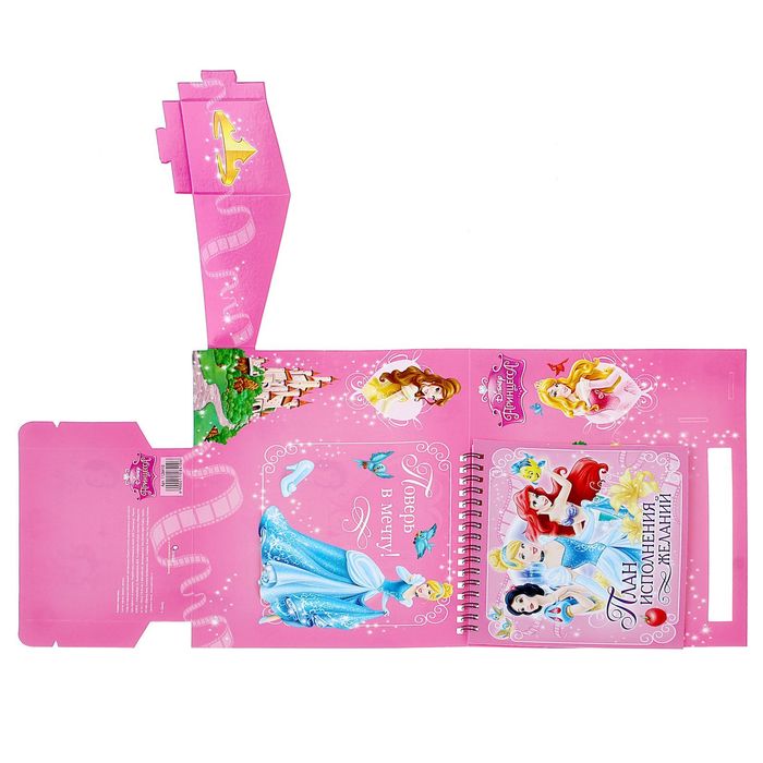 Планинг на подставке с местом под ручку "План исполнения желаний", Принцессы, 30 листов