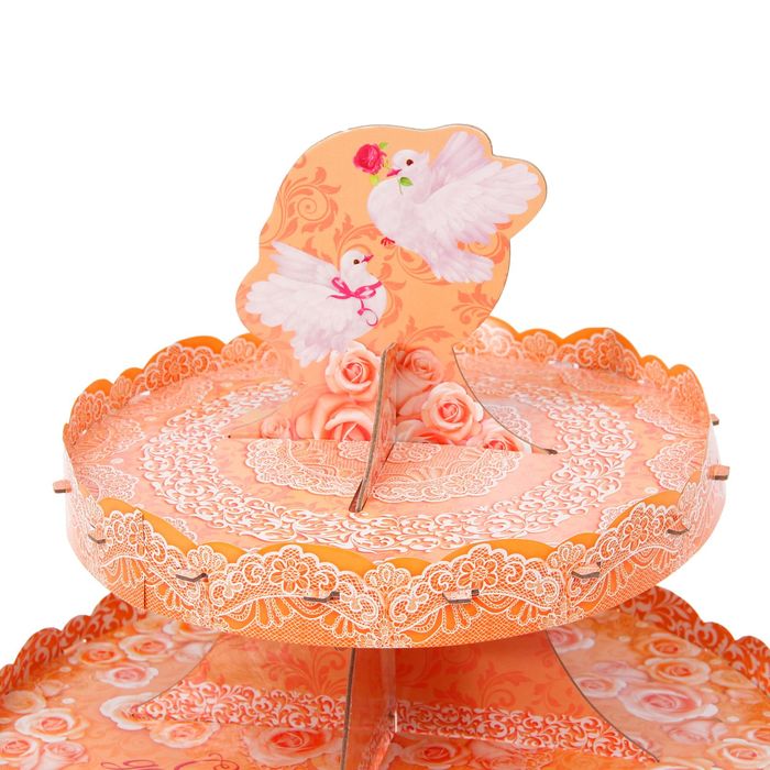 Подставка для пирожных двухъярусная "Совет да любовь"