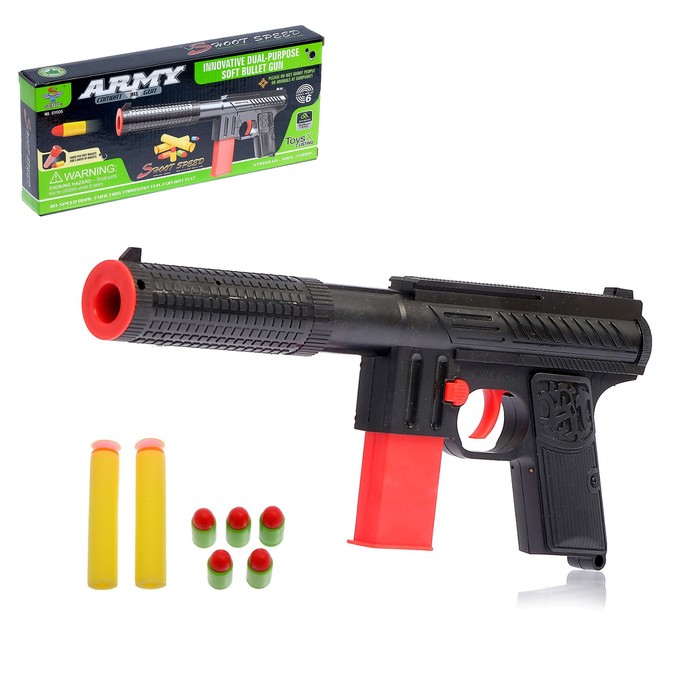 Пистолет "Крутой стрелок", стреляет мягкими пулями