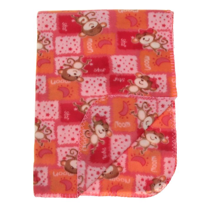 Детский плед "Этелька" Веселая обезьянка, размер 76х101 см