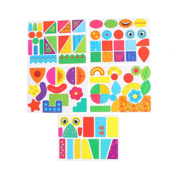 Конструктор магнитный "Геометрия" в дерев коробке + набор игровых карточ, мел, маркер, губка