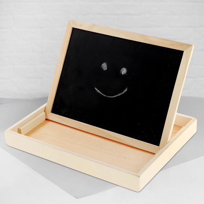 Конструктор магнитный "Геометрия" в дерев коробке + набор игровых карточ, мел, маркер, губка