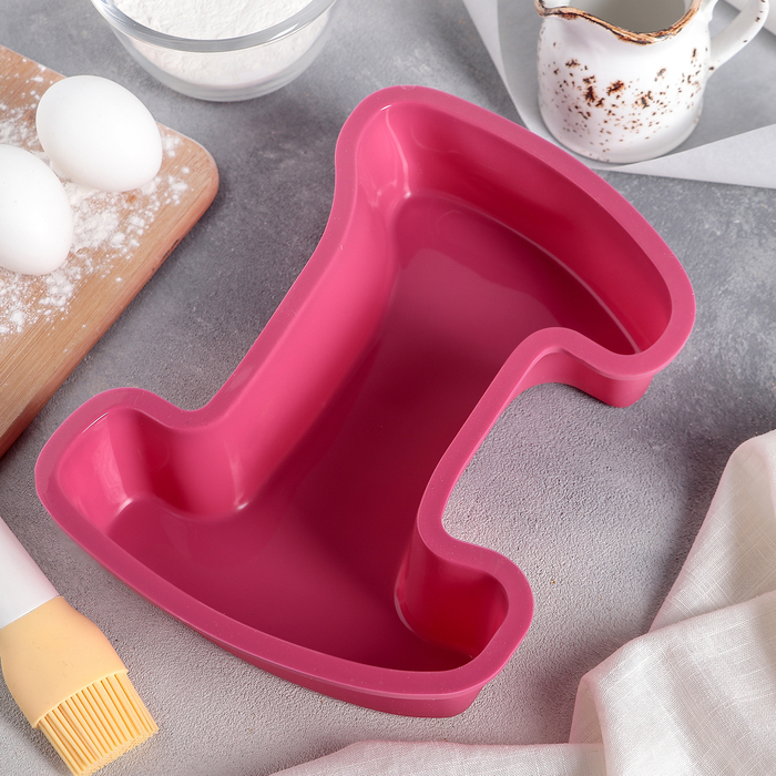 Форма для выпечки "Большая цифра один" 26х20х5,5 см, цвета МИКС