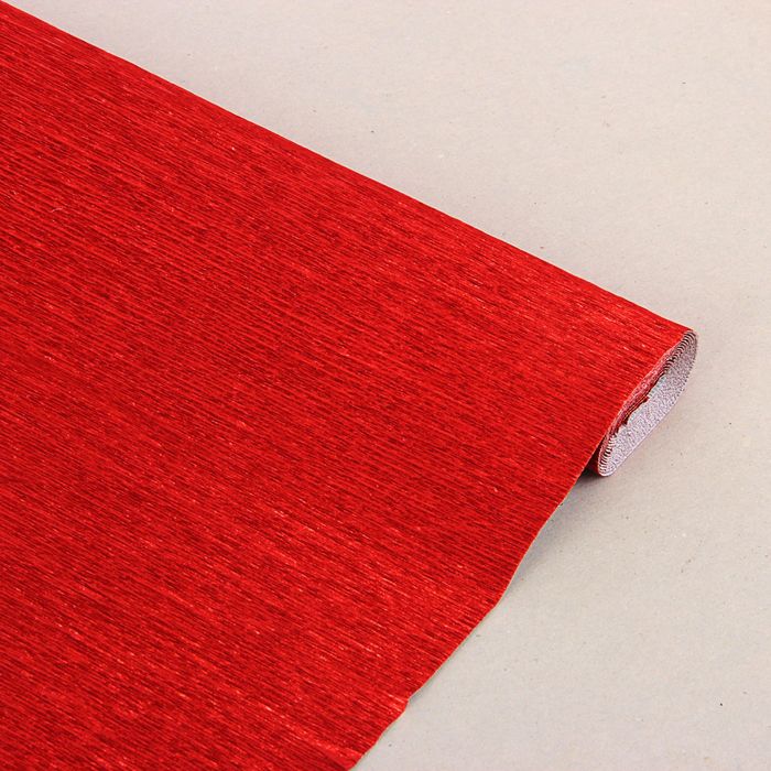 Бумага гофрированная, 803 "Тёмно-красный, металл", 0,5 х 2,5 м