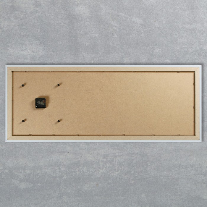 Часы-картина настенные "Белые тюльпаны", 35х100 см микс