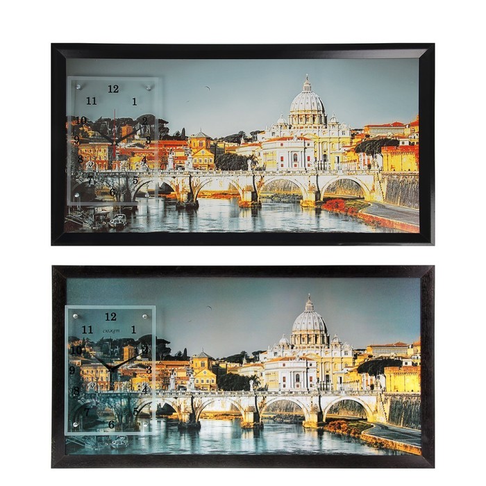 Часы-картина настенные "Ватикан", 50х100 см микс