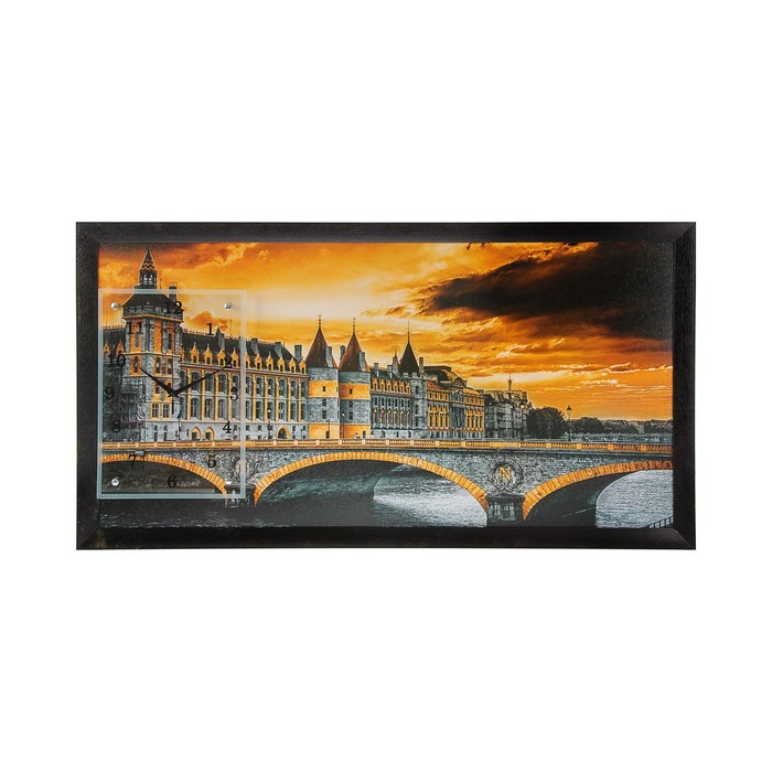 Часы-картина настенные "Дворец-Консьержери", 50х100 см микс
