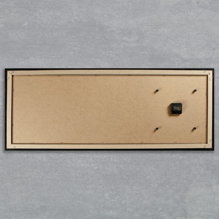 Часы-картина настенные "Орхидея на желтом фоне", 35х100 см микс