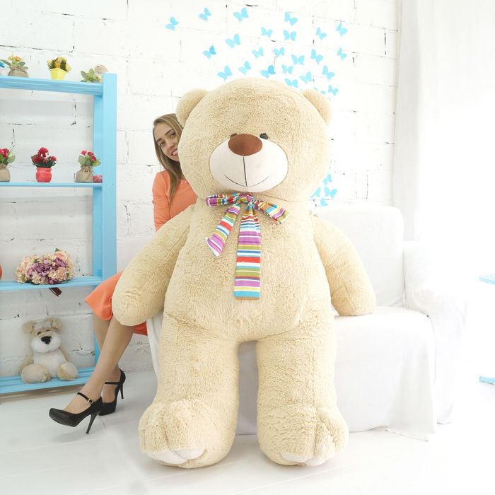 Мягкая игрушка "Мишка Олимп", цвет бежевый,150 см