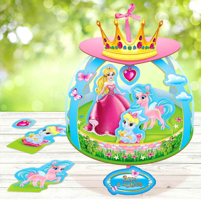 Конструктор из картона и 3D-театр "Принцесса" подвесной