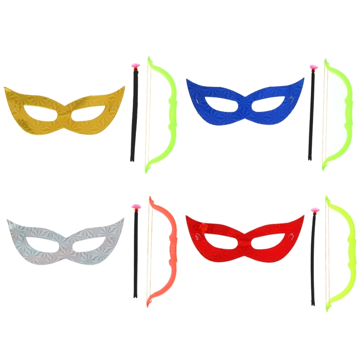 Набор "Стрелок" 2 предмета: маска, лук, цвета МИКС