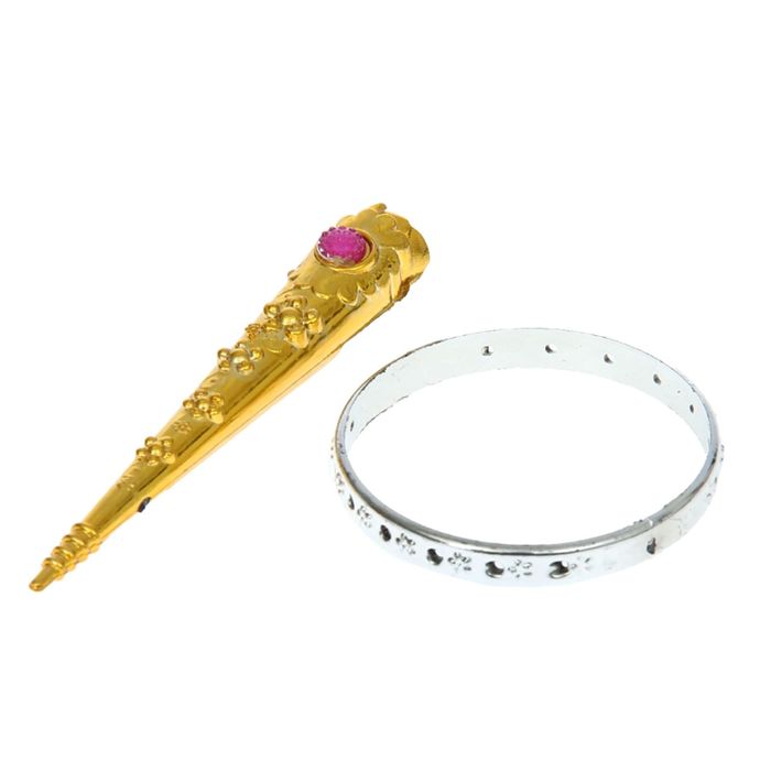 Карнавальный набор "Металлик", 2 предмета: браслет, напальчник, цвета МИКС