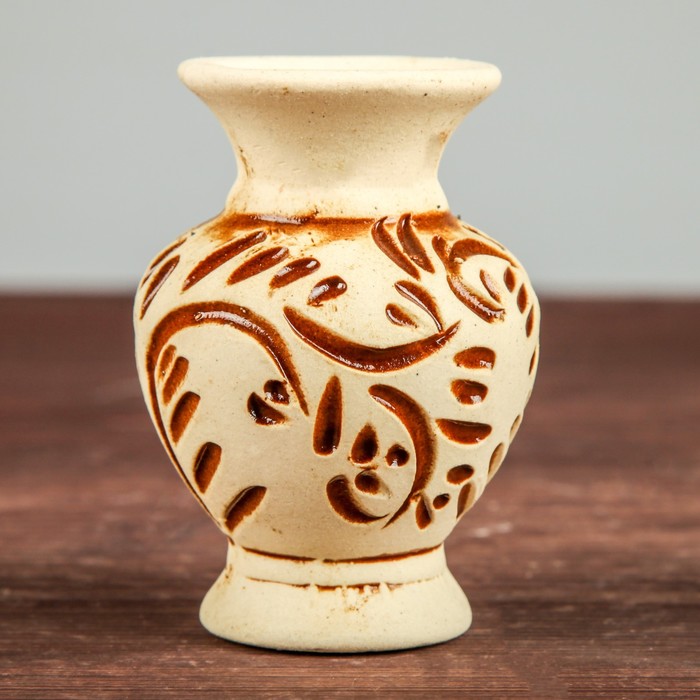 Ваза "Стася" малая, шамот, с давкой, микс