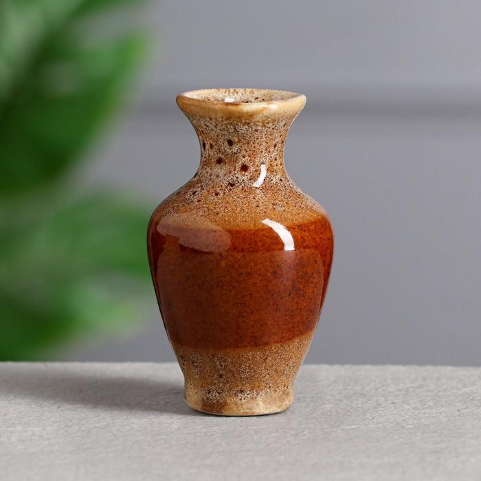 Ваза "Мужичок" малая, шоколад, микс