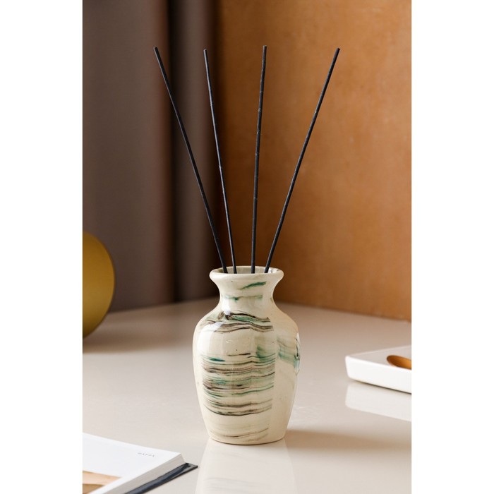 Ваза "Бочка" средняя, малахит