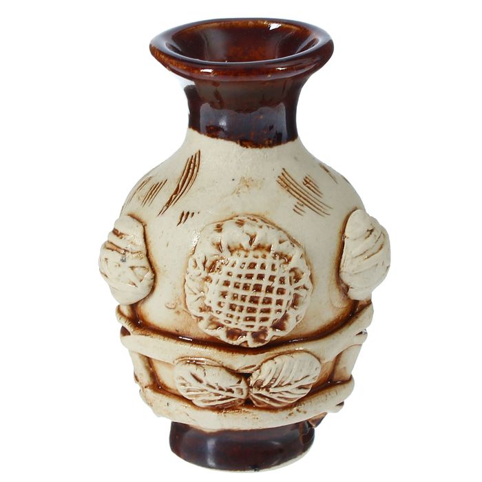 Ваза "Подсолнух" малая, день-ночь, ручная лепка