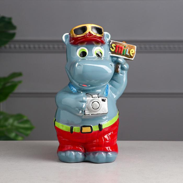 

Копилка "Бегемот-фотограф", глянец, разноцветная, 28 см, микс