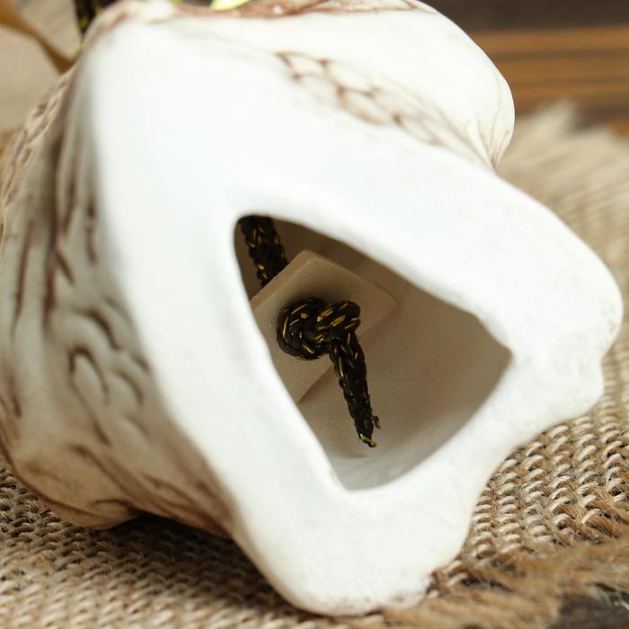 Оберег "Сова-колокольчик" шамот, микс