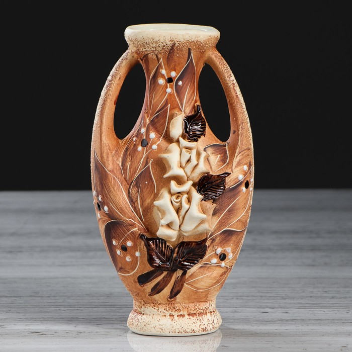 Ваза "Муза" малая, лепка, цветы, микс