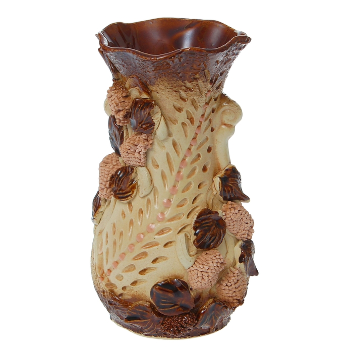 Ваза "Лакшми" малая, лепка, цветы, микс