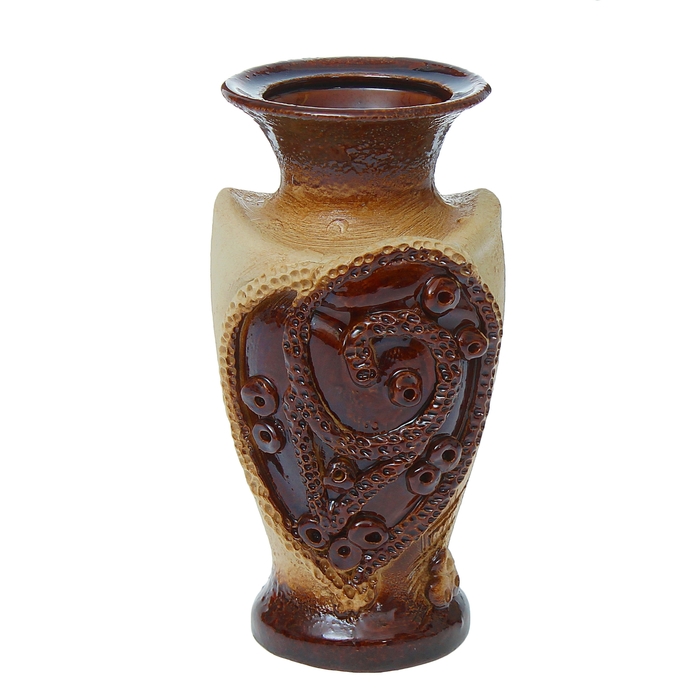 Ваза "Амур" малая, шамот, глазурь, микс