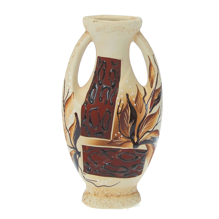 Ваза "Муза" малая, шамот, глазурь, микс