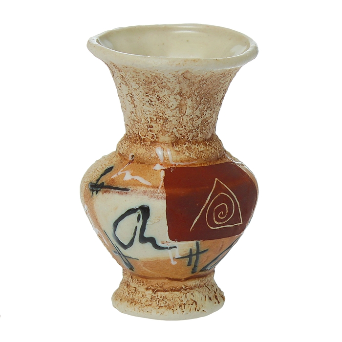 Ваза "Вазон" малая, шамот, глазурь, микс