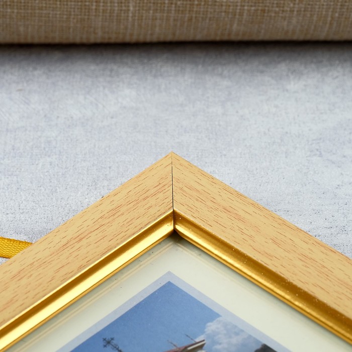 Фоторамка "Двойная с тесьмой" под дерево, 10х15 см