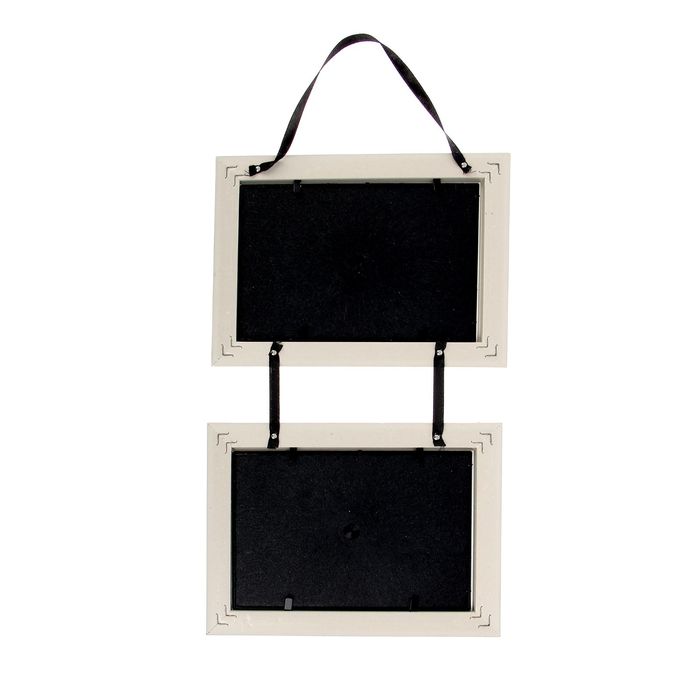 Фоторамка "Двойная с тесьмой" под дерево, 10х15 см