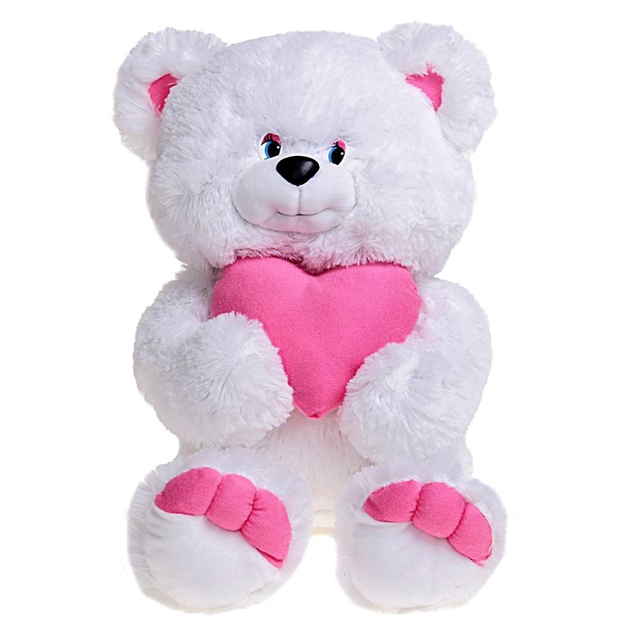 Мягкая игрушка "Медведь Романтик" с сердцем, МИКС