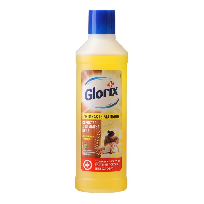 Средство для мытья полов Glorix Лимонная энергия, 1 л средство для мытья пола glorix свежесть атлантики 1 л