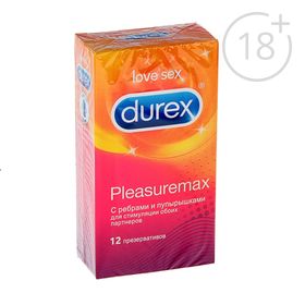 Презервативы Durex Pleasuremax, с ребрами и пупырышками, 12 шт