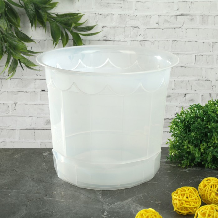 Горшок 16 см "Для орхидей", цвет белый