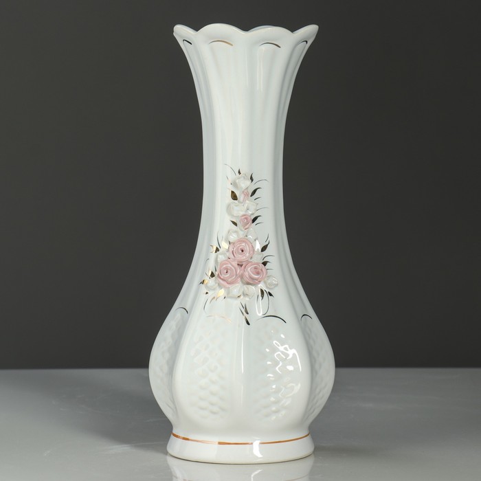 Ваза "Луковица" лепка, белая