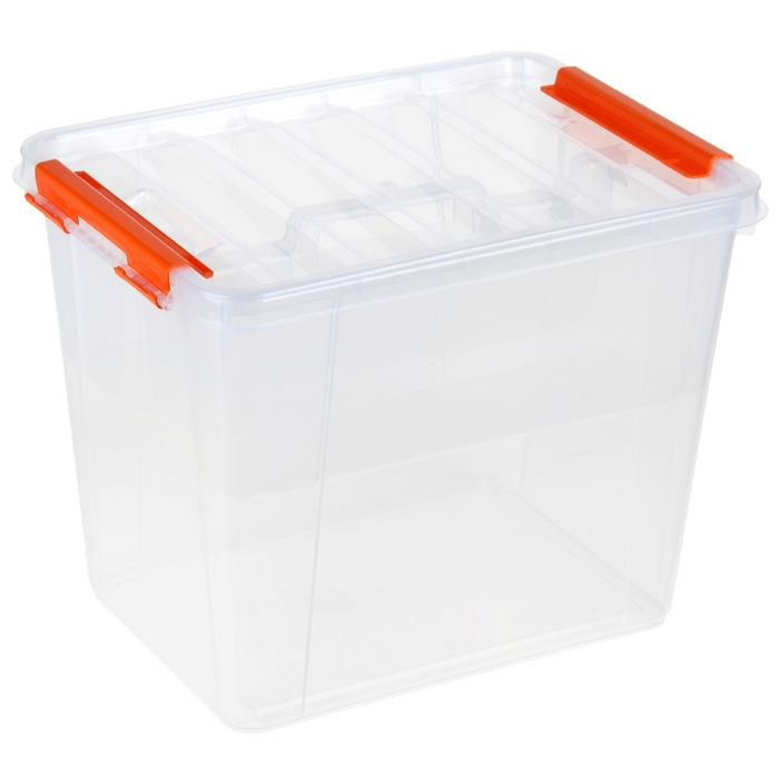Контейнер для хранения 25 л "Профи" прямоугольный с крышкой и вкладышем, цвет МИКС