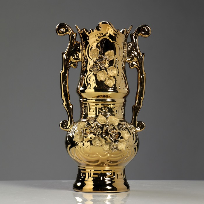 Ваза "Барокко" булат, золото