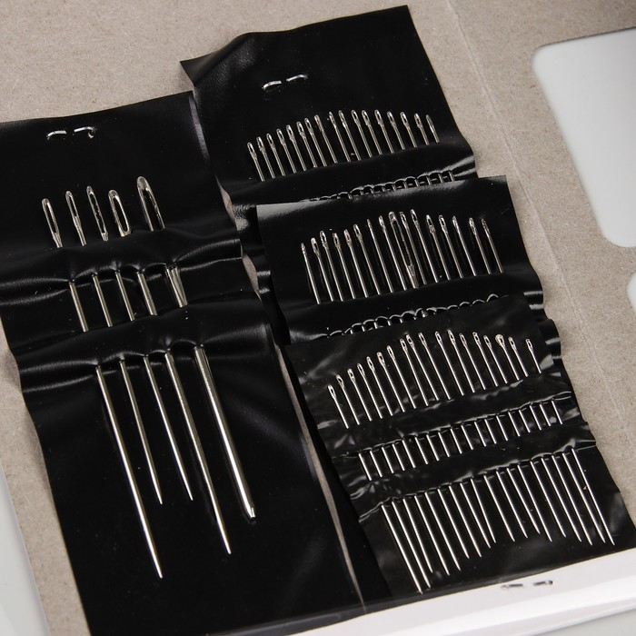 Набор швейных игл, 55шт, цвет серебристый