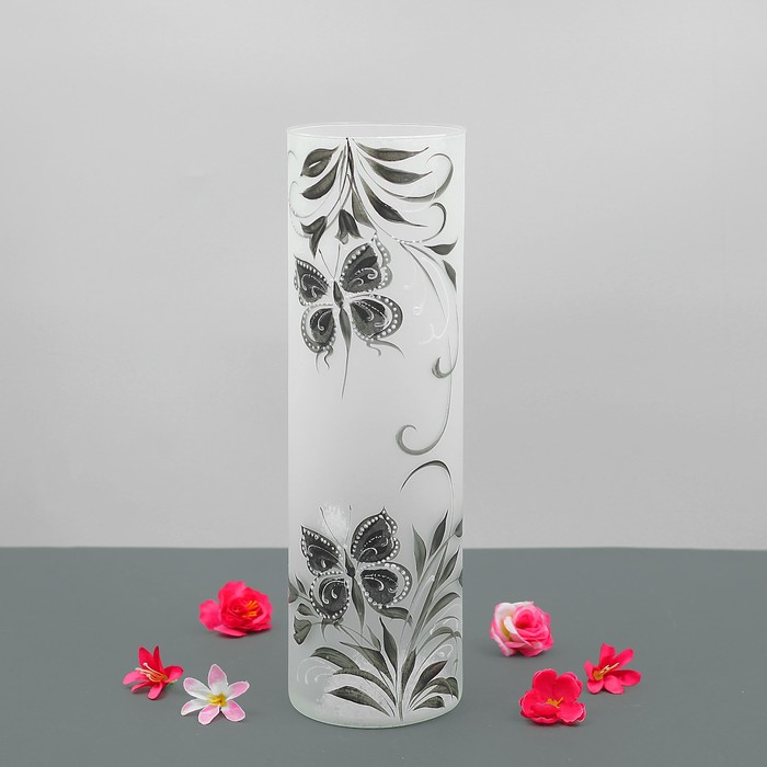Ваза "Бабочки", чёрно-белая, 2,7 л