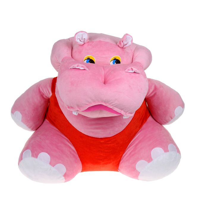 Мягкая игрушка "Бегемот большой", цвет розовый