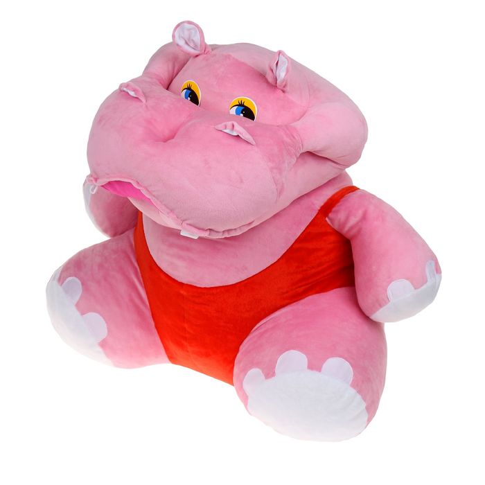 Мягкая игрушка "Бегемот большой", цвет розовый