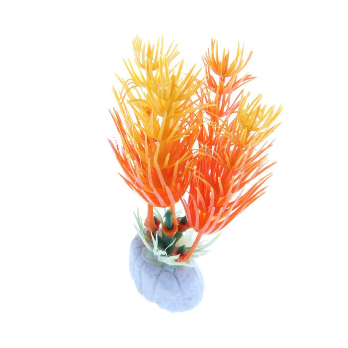 Растение искусственное аквариумное Красный перистолистник, 10 см