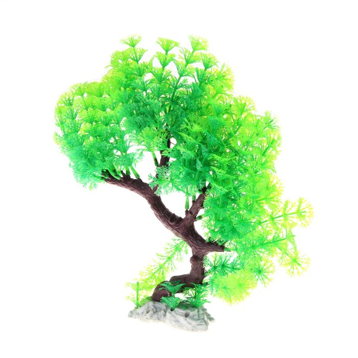 Композиция с растениями искусственными для аквариума Микрантемум, 35 х 18 х 28 см