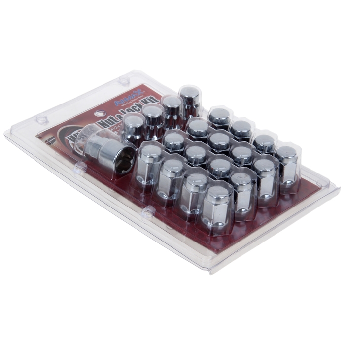 Гайки Anmax, 12x1,25 + секретки, набор 16 шт.