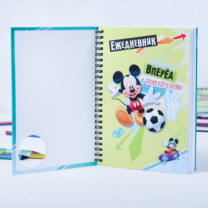 Ежедневник на гребне А5 "Лови позитив", Микки Маус, 80 листов