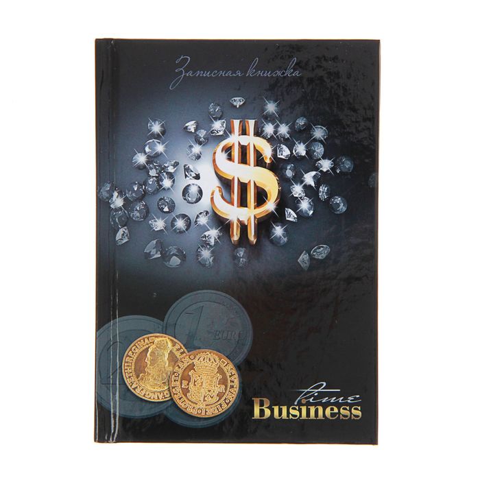 Записная книжка твёрдая обложка А6, 64 листа "Золотые монеты", глянцевая ламинация